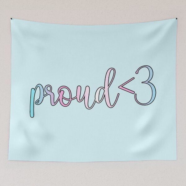 Item preview, "Proud <3" Trans Flag Colors designed and sold by HotspotDesigns.