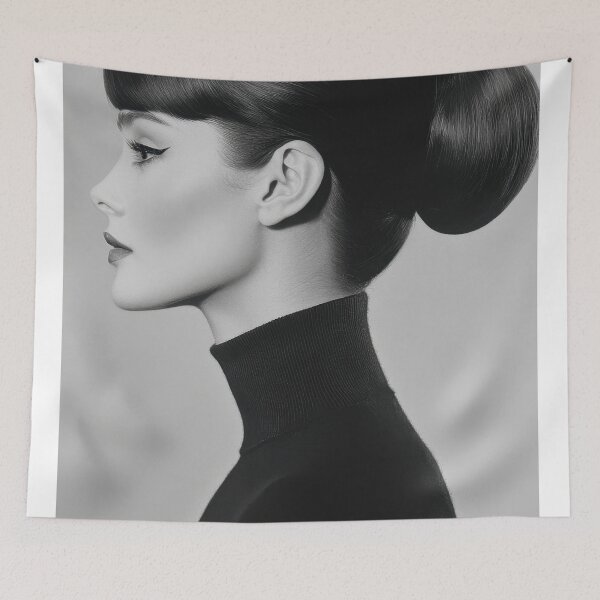Item preview, Stylish woman with a bun designed and sold by anytka.