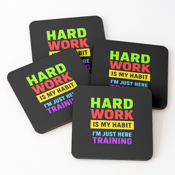Item preview, MOTIVATIONAL QUOTE - HARD WORK IS MY HABIT designed and sold by KISHNAY-FASHION.
