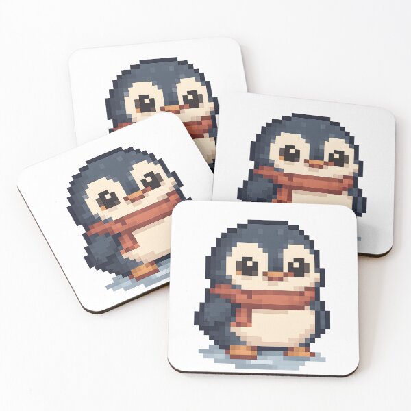 Item preview,  Charming Pixel Art Penguin with Scarf designed and sold by dionisoldschool .