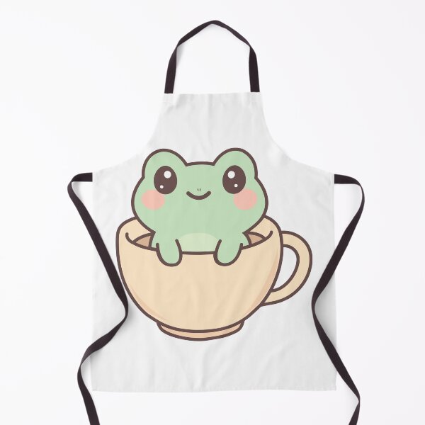 Item preview, Cute kawaii cartoon frog sitting inside a big coffee cup designed and sold by Pixel & Ponder.