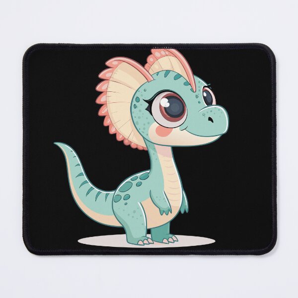 Item preview, Chibi Dilophosaurus Cute Dinosaur – Pastel Cartoon Dino Sticker for Kids & Dino Lovers designed and sold by VividOrganica.
