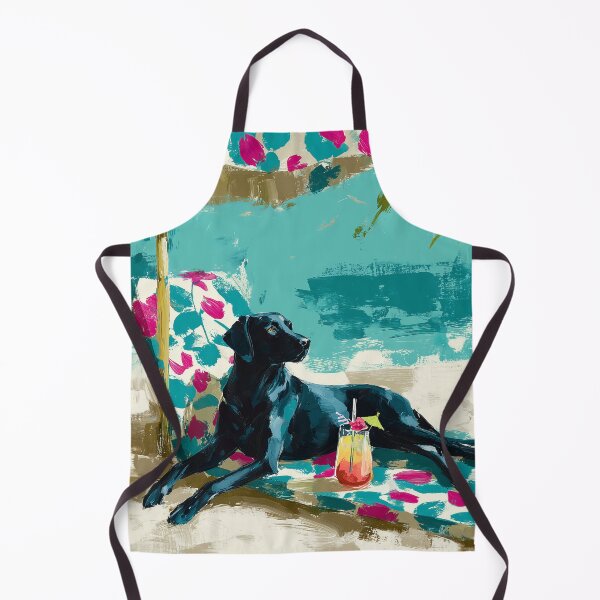 Item preview, Summer Vibes Dog Art - Black Labrador designed and sold by Gino By Design.