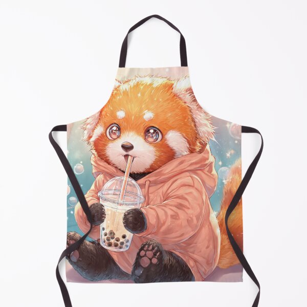 Item preview, Red Panda Drinking Bubble Tea designed and sold by RedPandi art.
