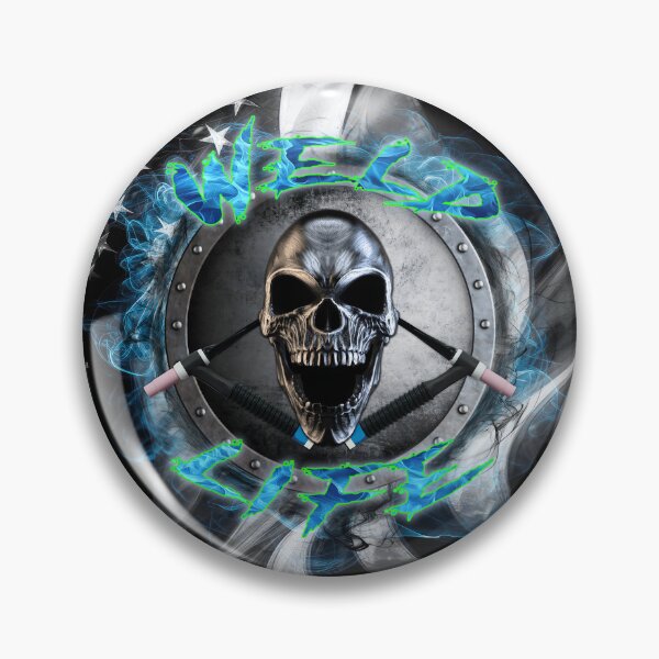 Item preview, Weld Life Skull – Welding Torch Skull with American Flag Design designed and sold by artistwill.