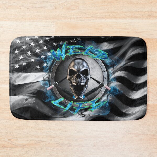 Item preview, Weld Life Skull – Welding Torch Skull with American Flag Design designed and sold by artistwill.