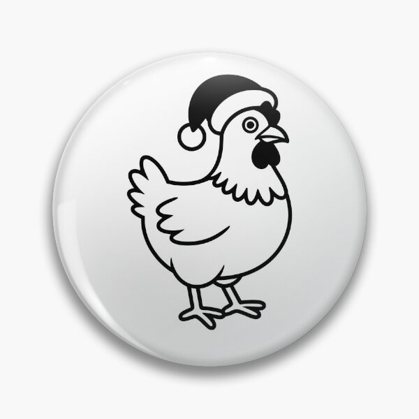 Item preview, Chicken with Santa Hat designed and sold by theartfulaspie.