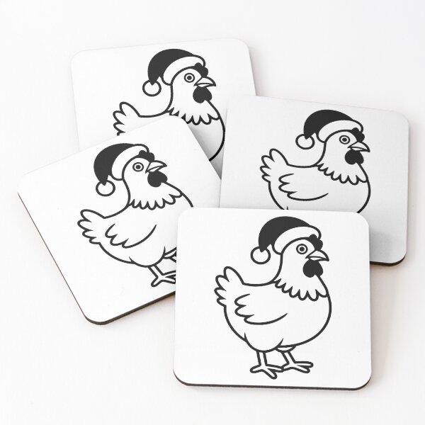 Item preview, Chicken with Santa Hat designed and sold by theartfulaspie.