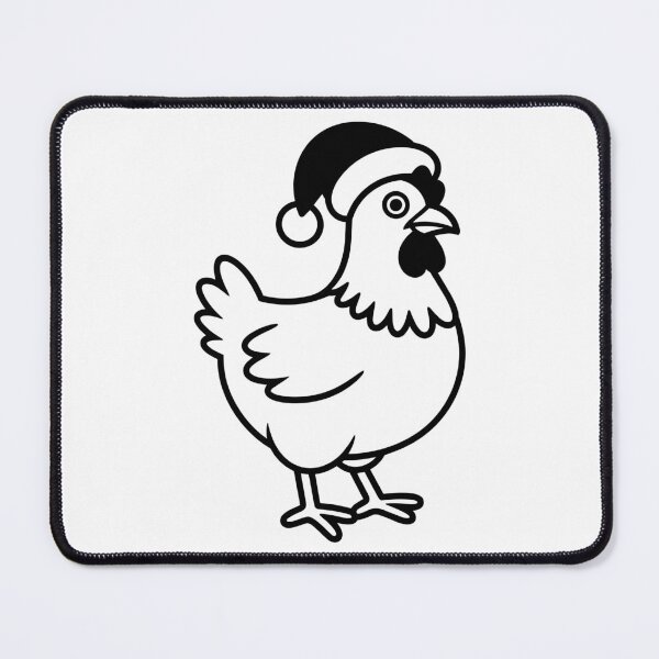 Item preview, Chicken with Santa Hat designed and sold by theartfulaspie.