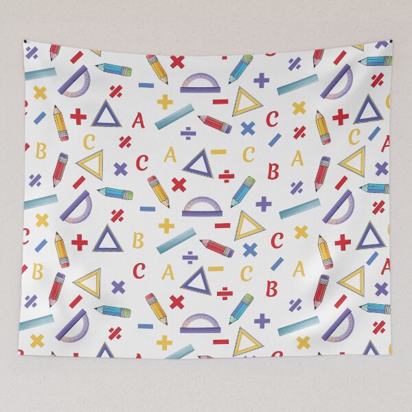 Item preview, WELCOME BACK TO SCHOOL- PATTERN -  MATH TOOLS designed and sold by Gihan-Design.