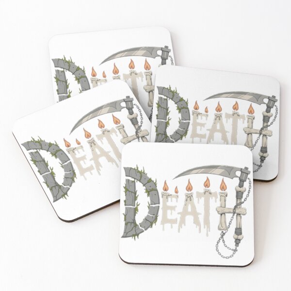 Item preview, "DEATH Illustrated Word Art – Symbolic Gothic Typography for Metal Fans" designed and sold by Fruzbt.