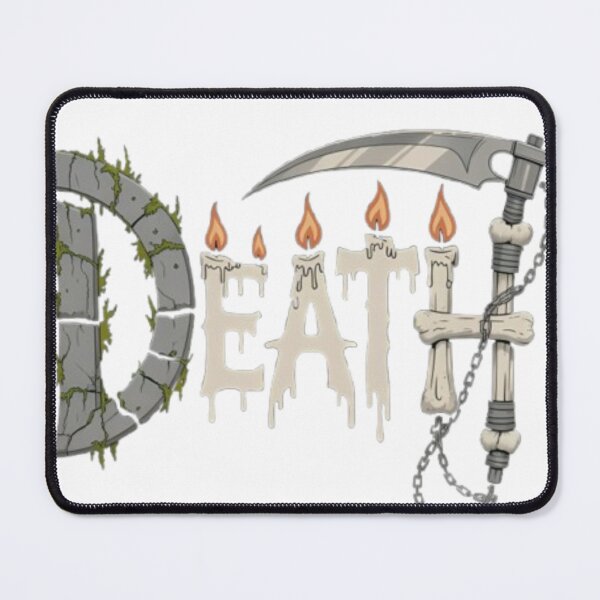 Item preview, "DEATH Illustrated Word Art – Symbolic Gothic Typography for Metal Fans" designed and sold by Fruzbt.