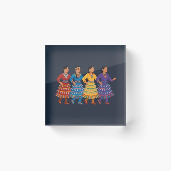 Item preview, Four Jingle Dress Dancers – Native American Powwow Regalia Art #2 designed and sold by SalahBlt.