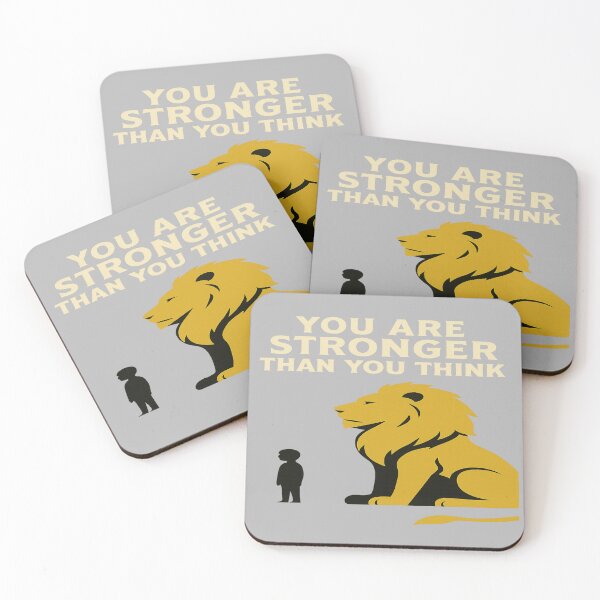 Item preview, You Are Stronger Than You Think – Motivational Lion Shadow Art أنت أقوى مما تظن – تصميم تحفيزي بظل الأسد designed and sold by ArthUpscale.