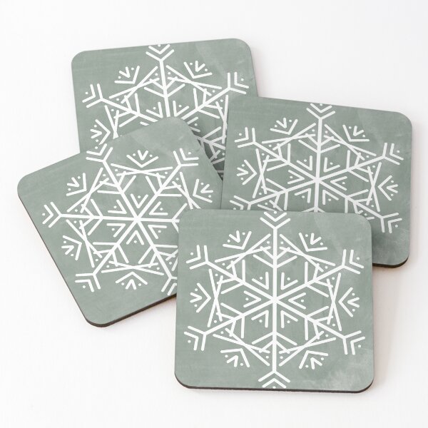 Item preview, Sage Green Christmas Snowflake designed and sold by ArticraftShop.