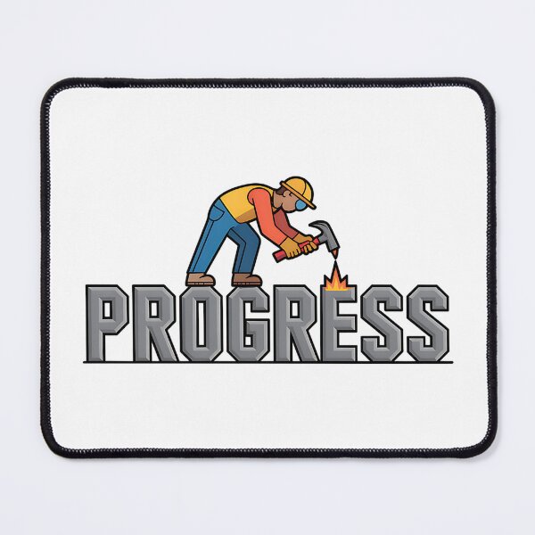 Item preview, Progress Motivational Construction Worker Art designed and sold by CraftStudioCo.