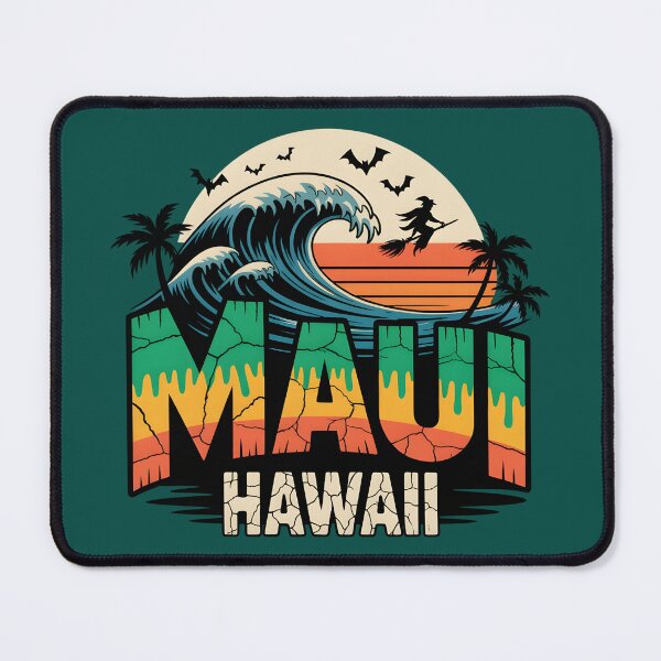 Item preview, Maui Hawaii Halloween Surf Sunset Witch designed and sold by martindesignden.