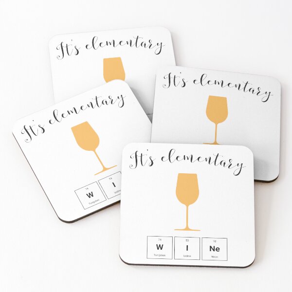 Item preview, Elementary - Wine Spelled With Elements designed and sold by Kvannheim.