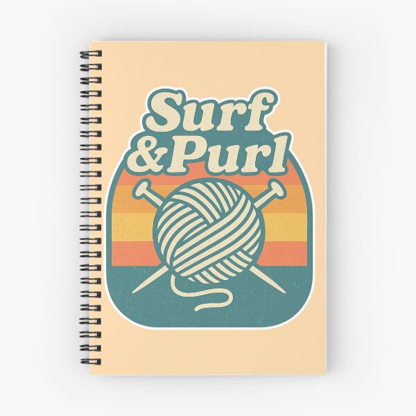 Item preview, Surf and Purl Retro Knitting Design designed and sold by Graphics4X.