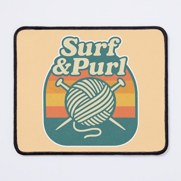 Item preview, Surf and Purl Retro Knitting Design designed and sold by Graphics4X.