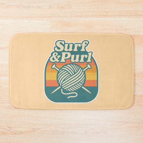Item preview, Surf and Purl Retro Knitting Design designed and sold by Graphics4X.