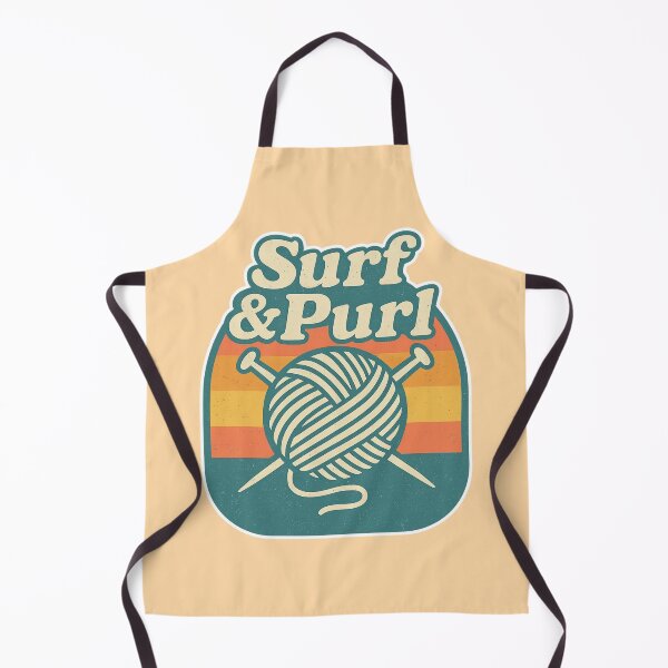 Item preview, Surf and Purl Retro Knitting Design designed and sold by Graphics4X.