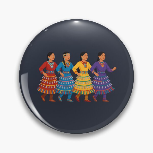 Item preview, Four Jingle Dress Dancers – Native American Powwow Regalia Art #3 designed and sold by SalahBlt.