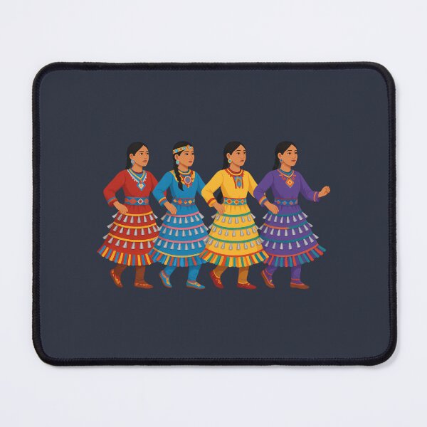 Item preview, Four Jingle Dress Dancers – Native American Powwow Regalia Art #3 designed and sold by SalahBlt.