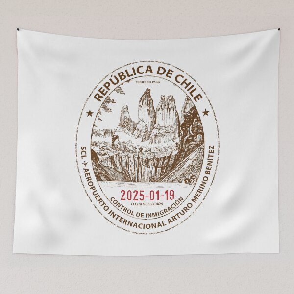 Item preview, Passport Stamp - Santiago, Chile designed and sold by travelwitheric.