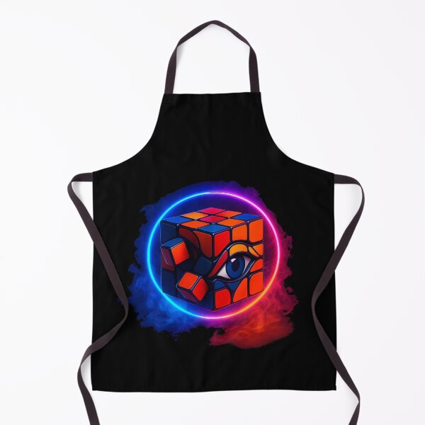 Item preview, Futuristic Neon Rubik's Cube Eye designed and sold by ArtStyleNowa.