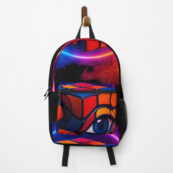 Item preview, Futuristic Neon Rubik's Cube Eye designed and sold by ArtStyleNowa.