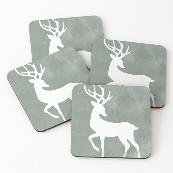 Item preview, Sage Green Reindeer designed and sold by ArticraftShop.