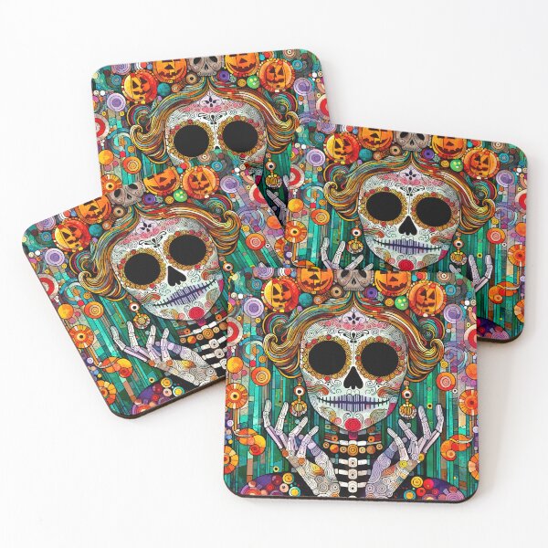 Item preview, Colorful Catrina Illustration - Vibrant Day of the Dead Art designed and sold by  Ojo de Lilith.