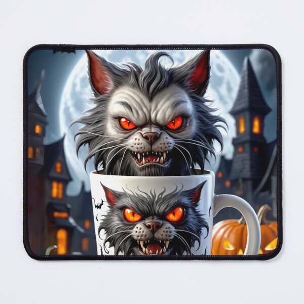 Item preview, Halloween Werecat: Unleash Your Inner Beast - Spooky Coffee Mug & T-Shirt designed and sold by CamillaCreation.