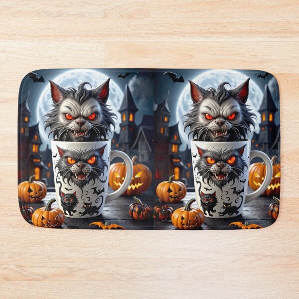 Item preview, Halloween Werecat: Unleash Your Inner Beast - Spooky Coffee Mug & T-Shirt designed and sold by CamillaCreation.