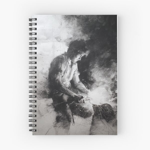 Item preview, Blacksmith at Forge – Charcoal Drawing Industrial Art designed and sold by ArgentoArt.