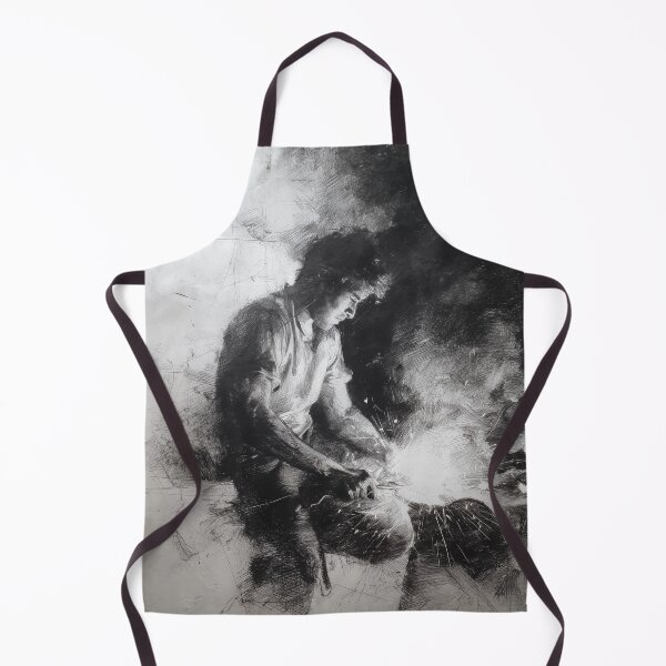 Item preview, Blacksmith at Forge – Charcoal Drawing Industrial Art designed and sold by ArgentoArt.