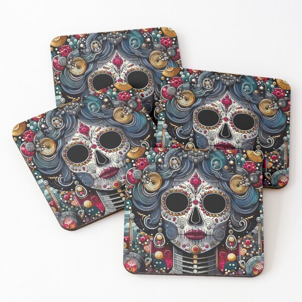 Item preview, Colorful Catrina Illustration - Vibrant Day of the Dead Art designed and sold by  Ojo de Lilith.