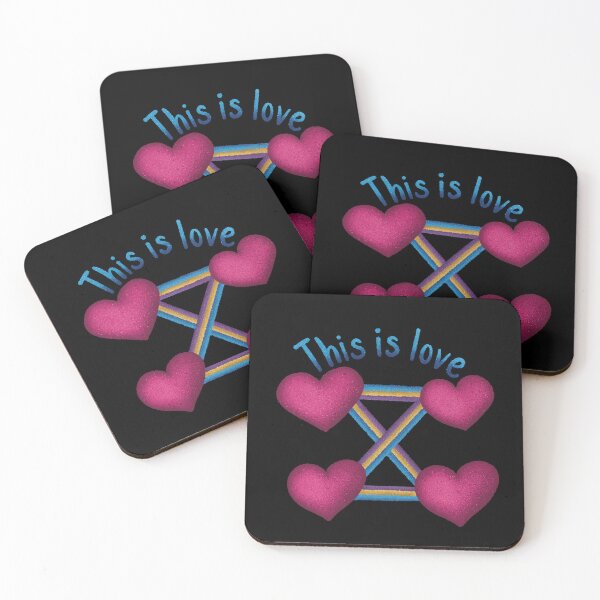 Item preview, Hand Drawn Polyamorous Sandclock Quad Relationship designed and sold by InkyOdyssey.