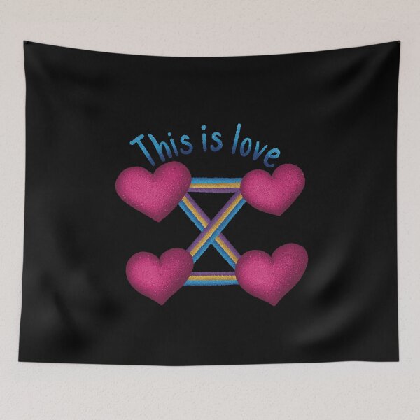 Item preview, Hand Drawn Polyamorous Sandclock Quad Relationship designed and sold by InkyOdyssey.