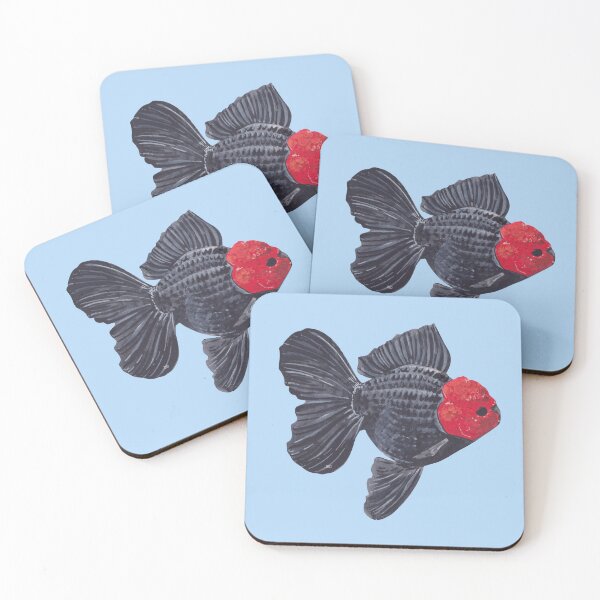 Item preview, RED AND BLACK ORANDA GOLDFISH-Carassius auratus designed and sold by BEATRIZ ABAITUA.