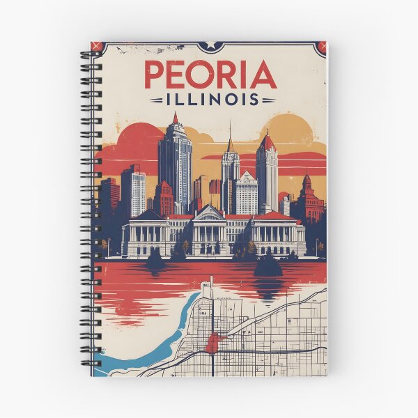 Item preview, Peoria Illinois 1950s USA Vintage Travel Tourism designed and sold by TravelersGems.