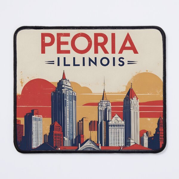 Item preview, Peoria Illinois 1950s USA Vintage Travel Tourism designed and sold by TravelersGems.