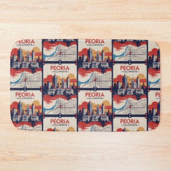 Item preview, Peoria Illinois 1950s USA Vintage Travel Tourism designed and sold by TravelersGems.