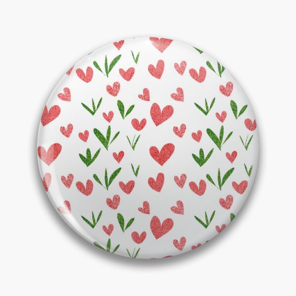 Item preview, Textured Pink & Red Hearts with Botanical Leaves | Romantic Nature-Inspired Art | Minimalist Textured Illustration for Modern Aesthetic Decor designed and sold by Art By Rukayya.