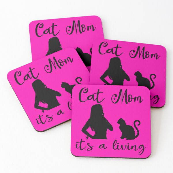 Item preview, Cat Mom It's A Living Hot Pink designed and sold by SoPurrsnickety.
