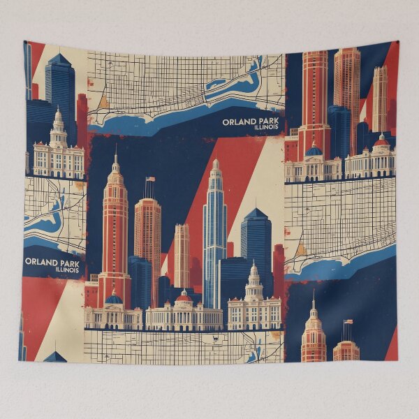 Item preview, Orland Park Illinois 1950s USA Vintage Travel Tourism designed and sold by TravelersGems.