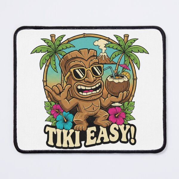 Item preview, TIKI EASY take it easy, surf's up & tropical coolness 7168x7168 designed and sold by darky72.