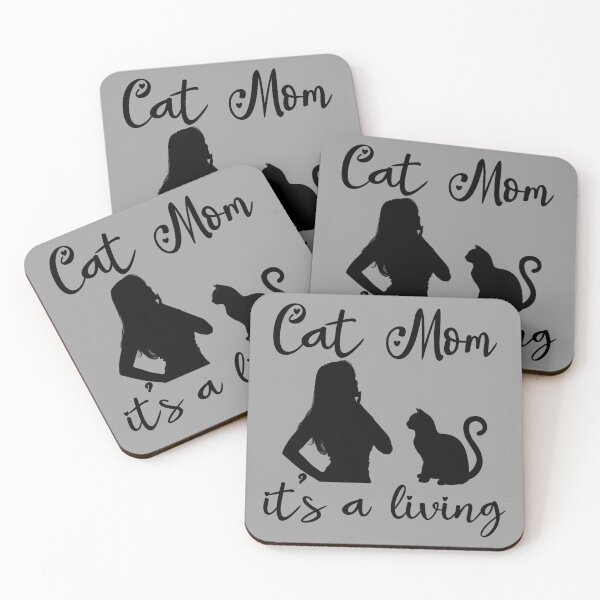 Item preview, Cat Mom It's A Living Grey designed and sold by SoPurrsnickety.