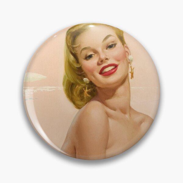 Item preview, Beach Blonde, Blanket and Black Bathing Suit by Al Buell - Pin-Ups Collection designed and sold by centuryretromedia.